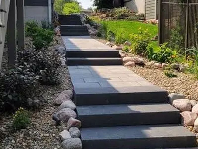 Concrete contractors job in the Czech Village neighborhood of Cedar Rapids